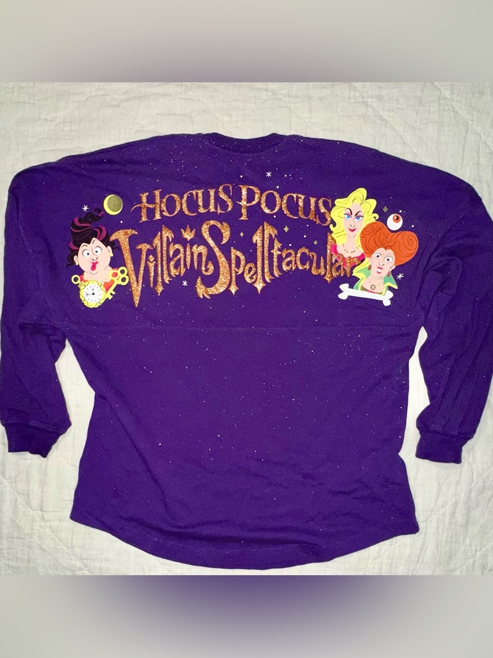 Hocus Pocus Villain Spell-tacular Purple Long-Sleeve Spirit Jersey Medium